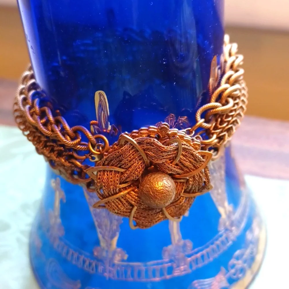 Mariam Haskell goldtone bracelet from the 1940's.
